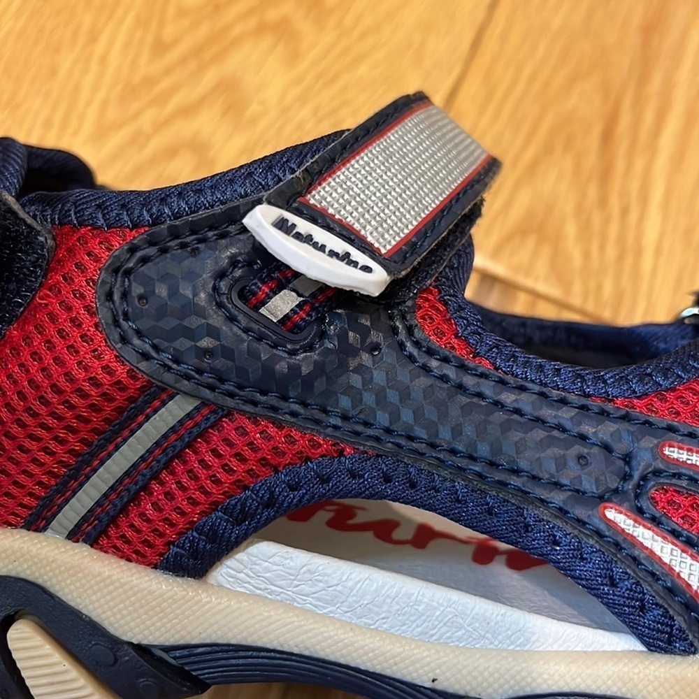 Naturino boys red & navy fabric sandals Sz 3 - Picture 13 of 14